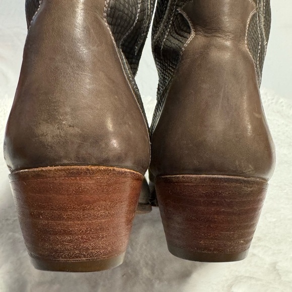 Jean Pier Clemente Vintage Leather Snakeskin Reptile Cowboy Western Boots 11.5 - Picture 5 of 16